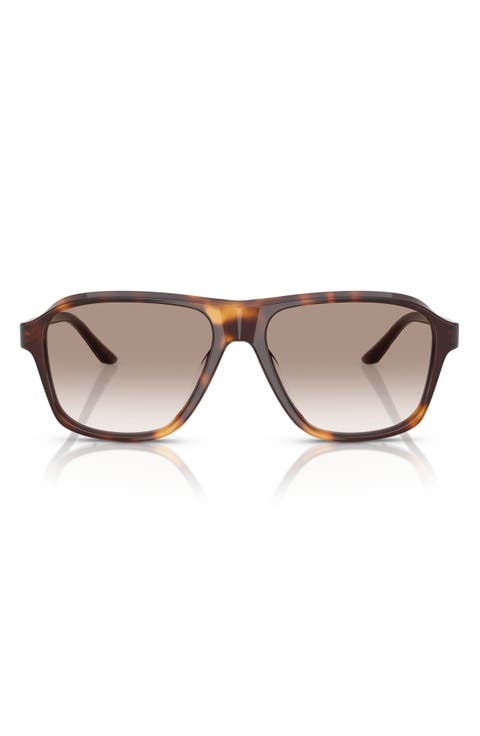 x Khaite 56mm Gradient Aviator Sunglasses