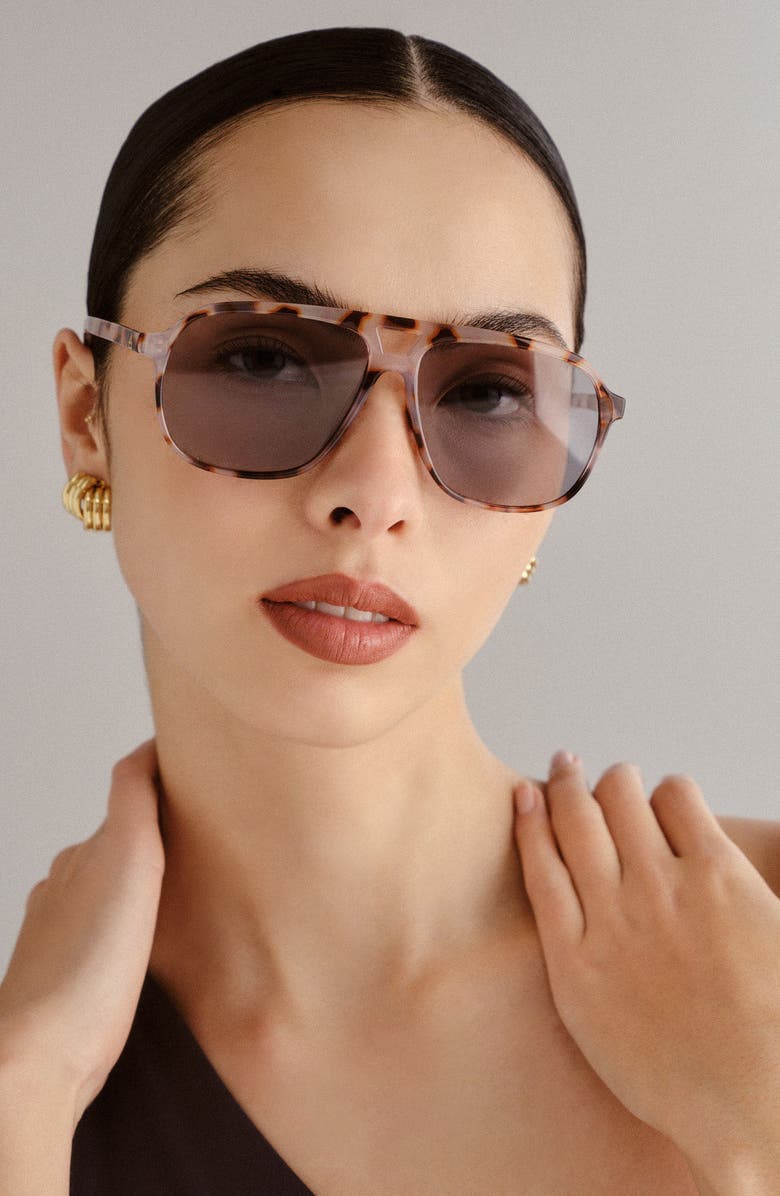 AIRE Monoceros 57mm Aviator Sunglasses, Alternate, color, Cookie Tort/Smoke Tint