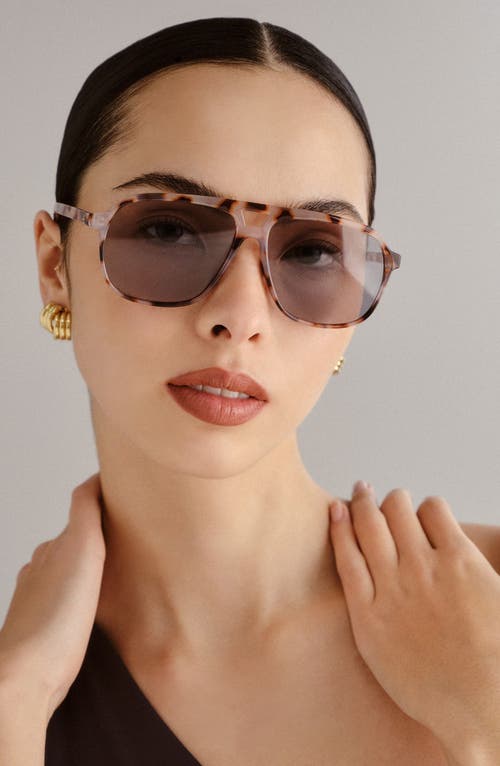 Aire Monoceros 57mm Aviator Sunglasses In Cookie Tort/smoke Tint