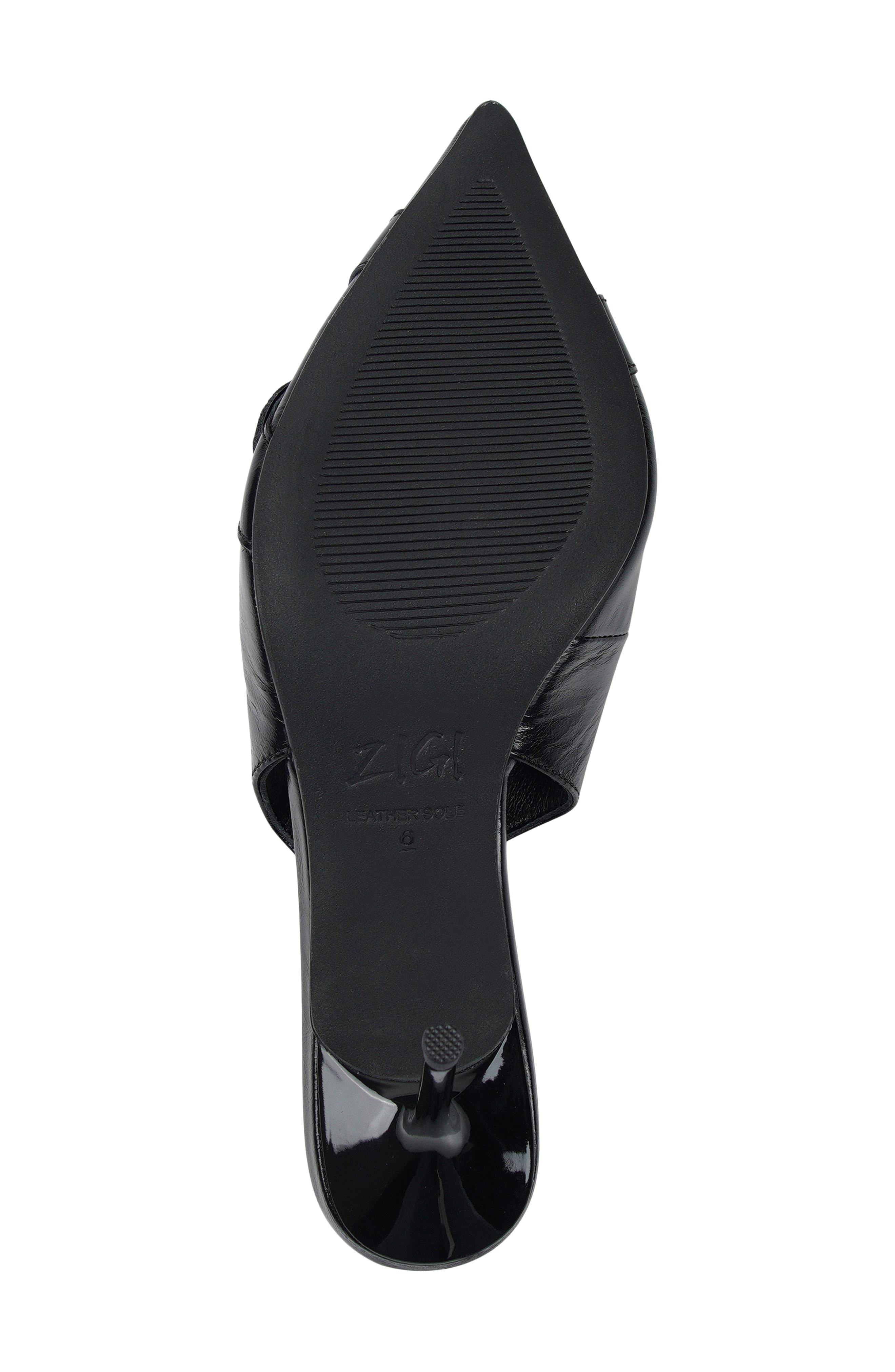 Buena Slingback Pointed Toe Pump, Alternate, color, BLACK LEATHER