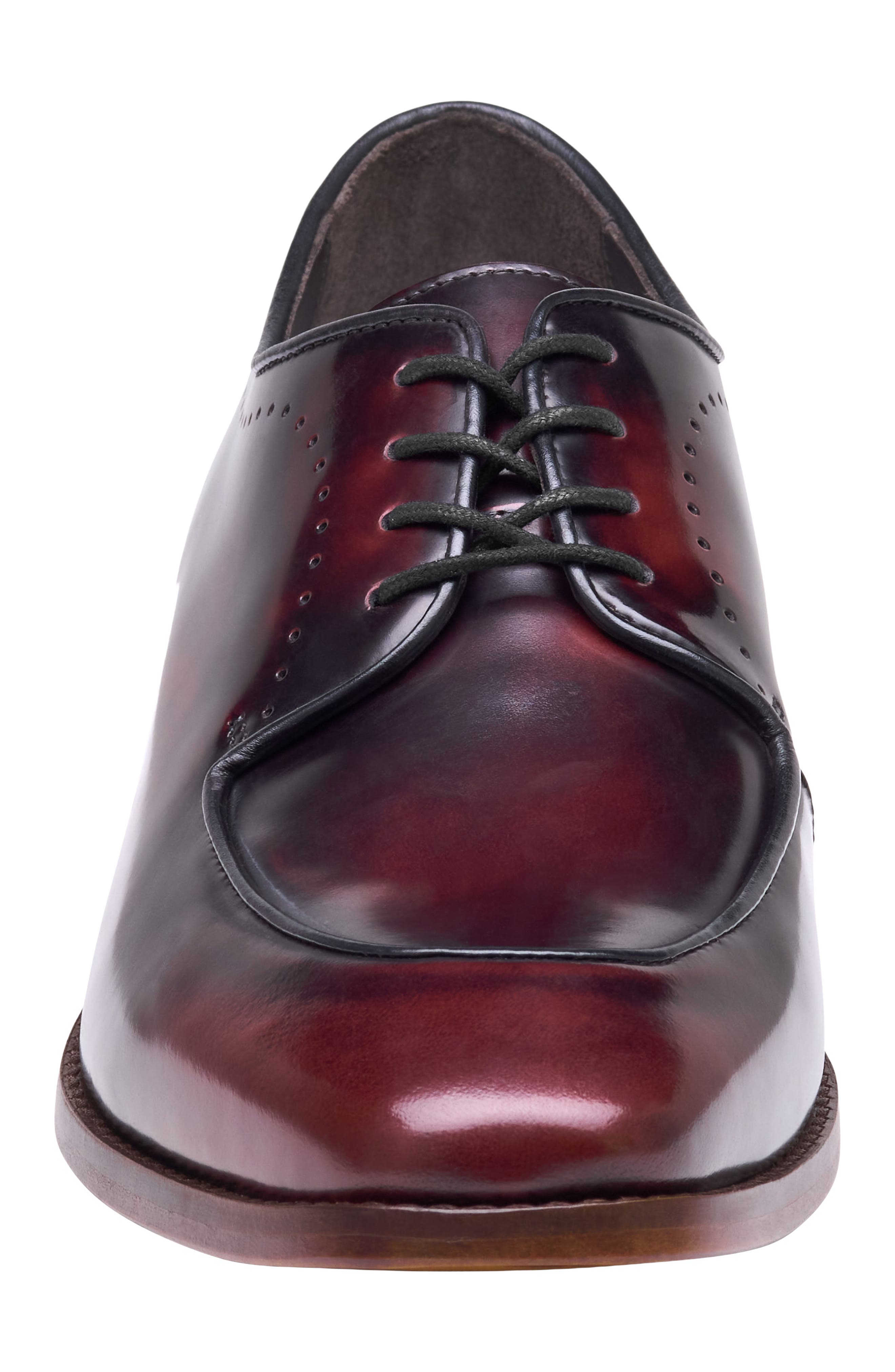 Arrister Moc Toe Derby, Alternate, color, BORDEAUX ITALIAN FULL GRAIN
