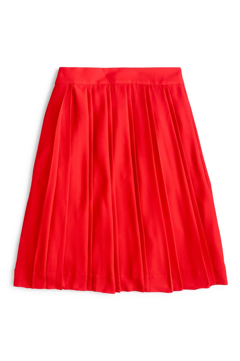 Double Pleated Midi Skirt, Alternate, color, BRIGHT CERISE