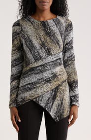 PATRIZIA LUCA Asymmetric Stripe Tunic