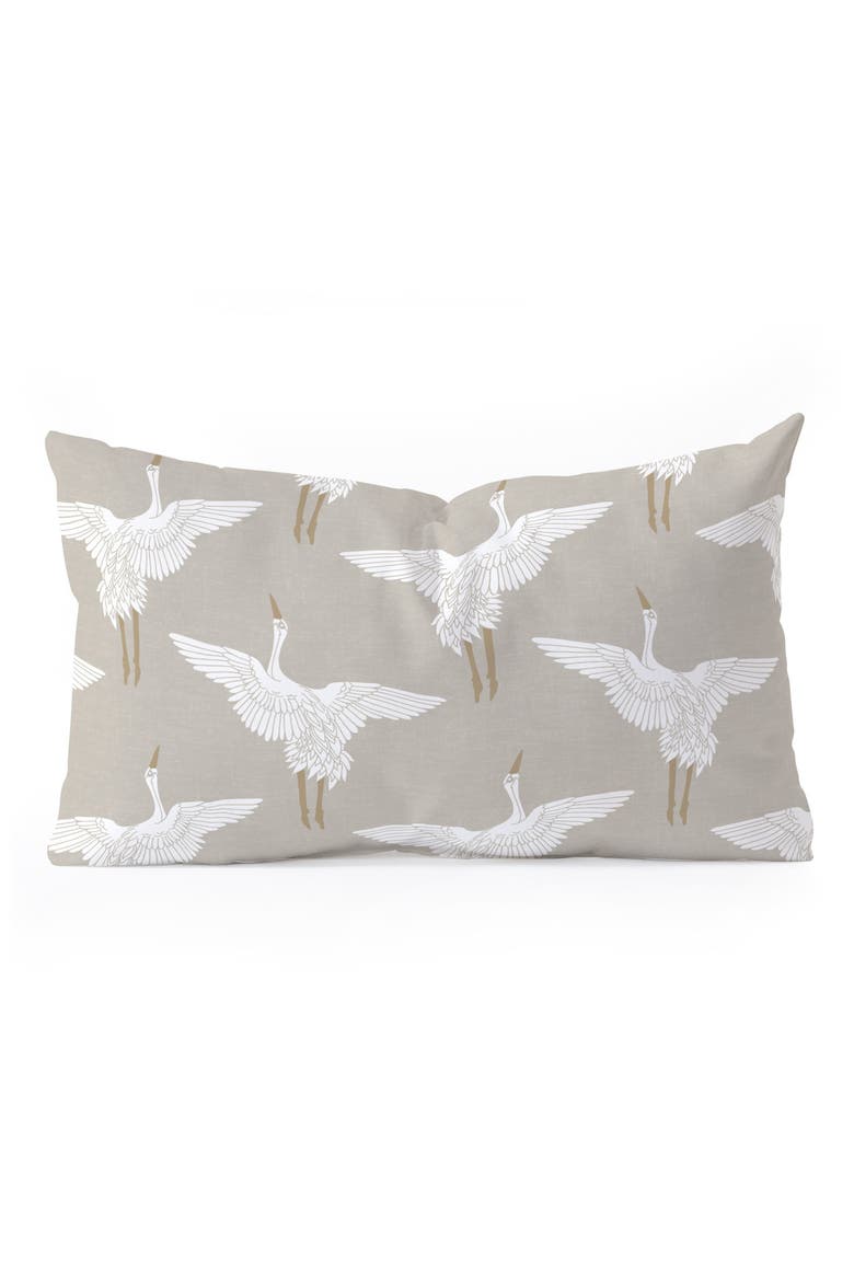 Iveta Abolina Cranes Lumbar Pillow, Main, color, MULTI