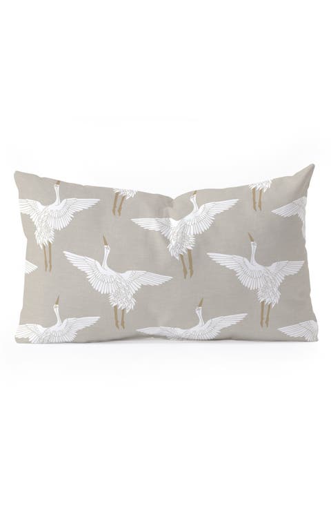 Iveta Abolina Cranes Lumbar Pillow