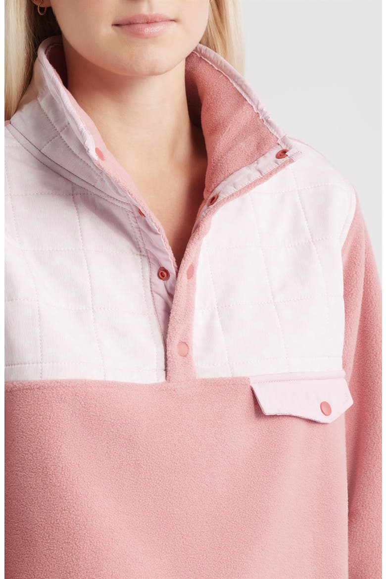 Ditsy Daisy Henley Pullover, Alternate, color, MAUVE