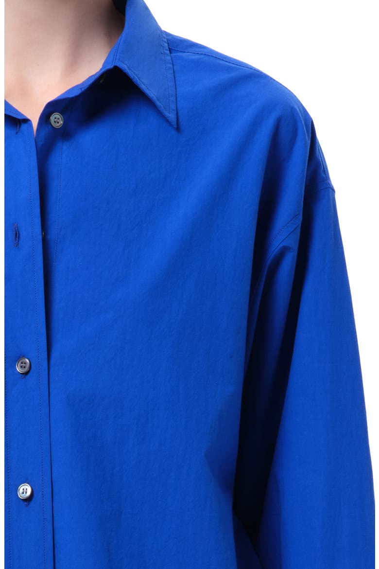 Sona Cotton Button-Up Shirt, Alternate, color, COBALT BRIGHT ELECTRIC BLUE