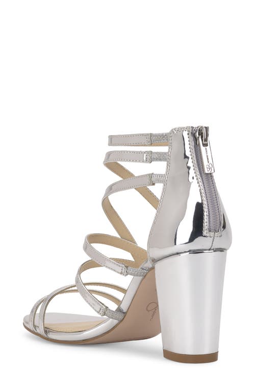 Jessica Simpson Women's Stassey Strappy Block Heel Dress Sandals In Silver