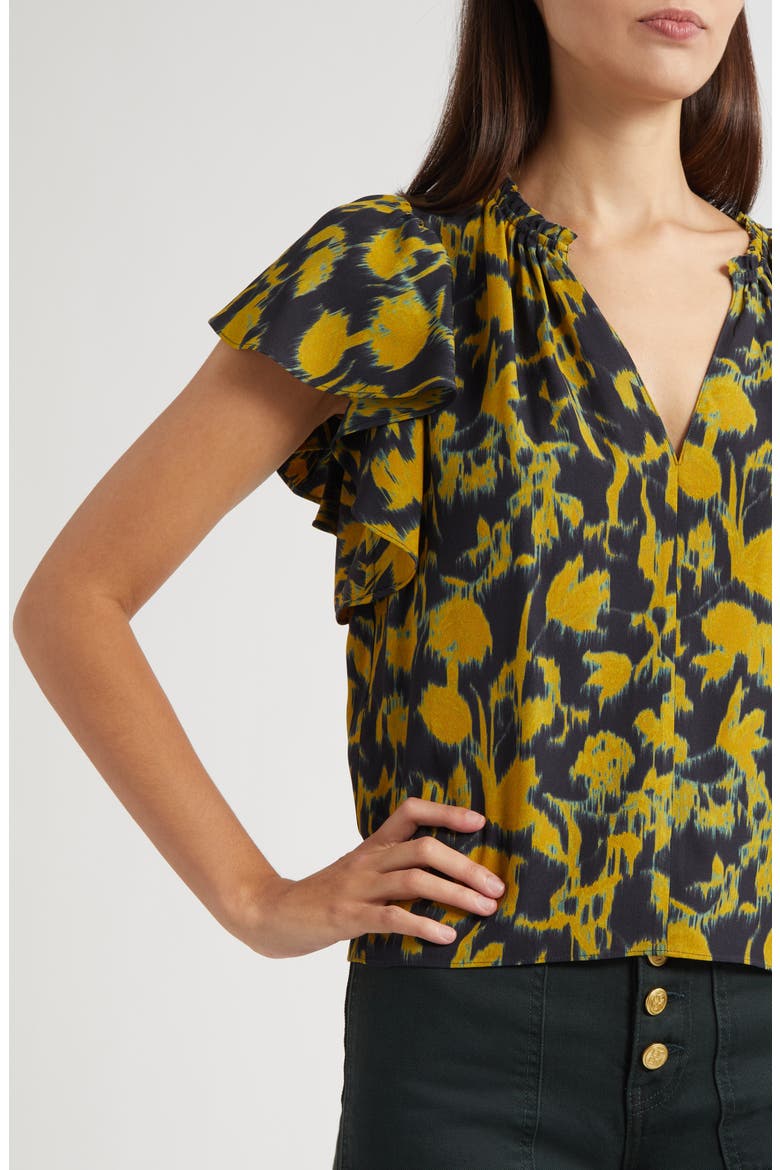 Lilo Flutter Sleeve Top, Alternate, color, VERDITE