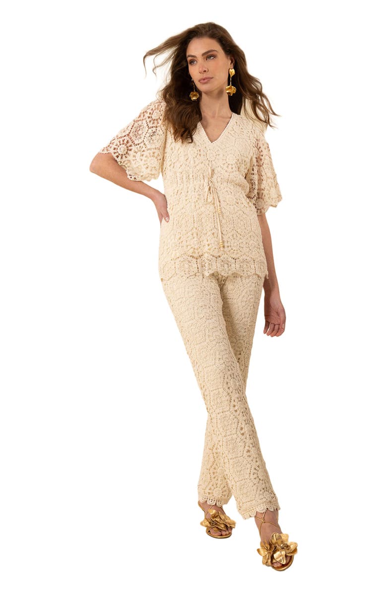 Hale Bob Oakleigh Crochet Top, Main, color, 
