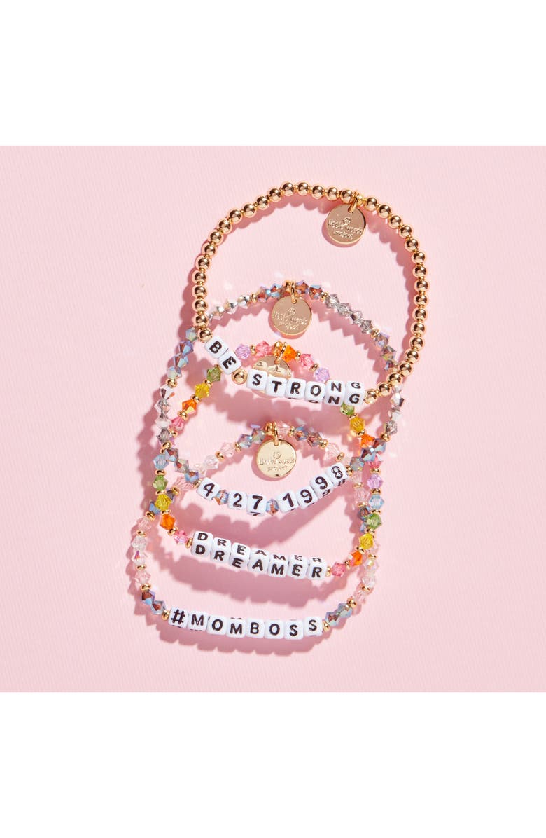 Little Words Project Custom Beaded Stretch Bracelet, Alternate, color, 