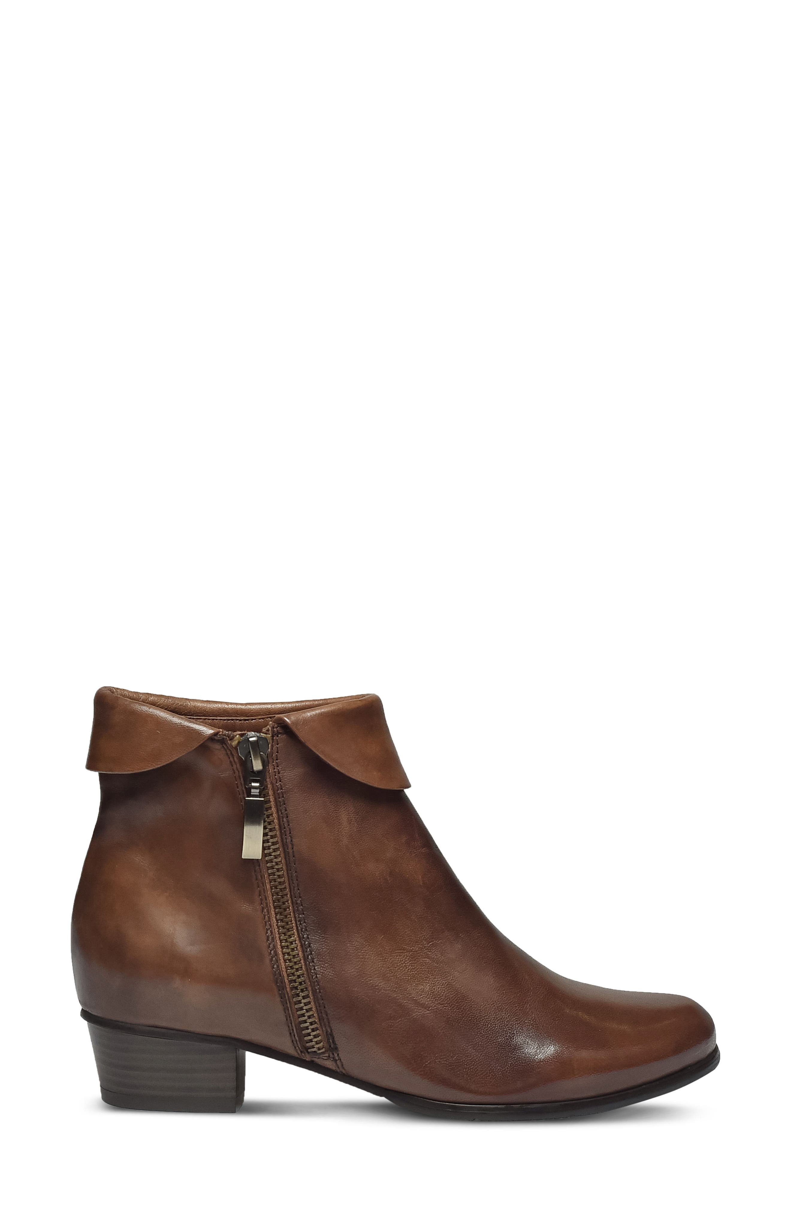 Stockholm Foldover Cuff Bootie, Alternate, color, BROWN
