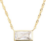 ARGENTO VIVO Baguette Cubic Zirconia Pendant Necklace