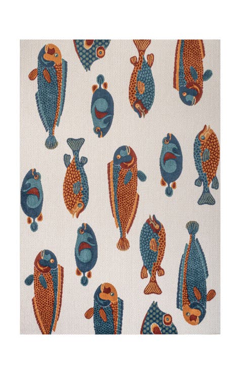 Algarve Modern Fish High-Low Indoor/Outdoor Area Rug