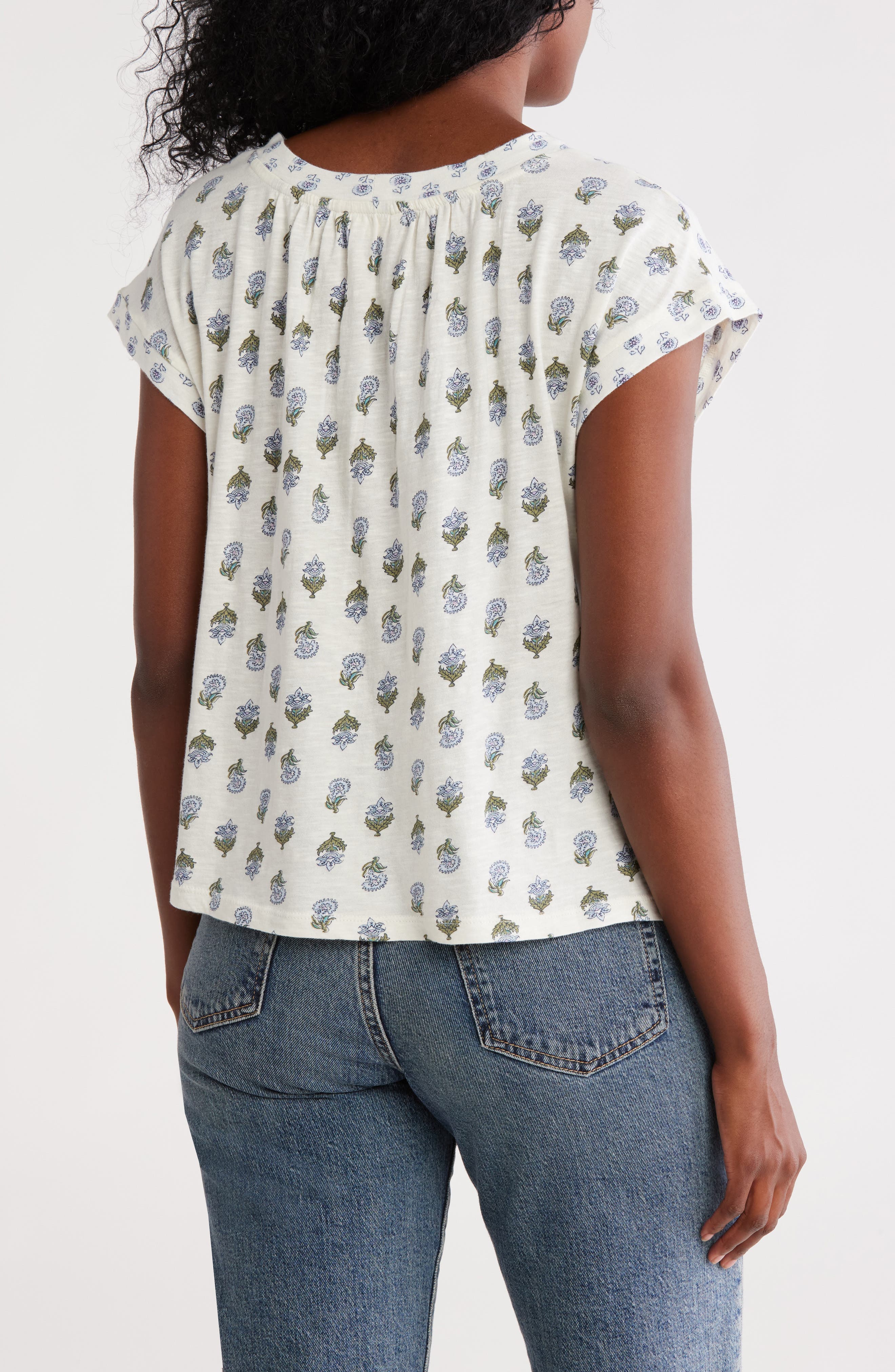 lucky brand polka dot top