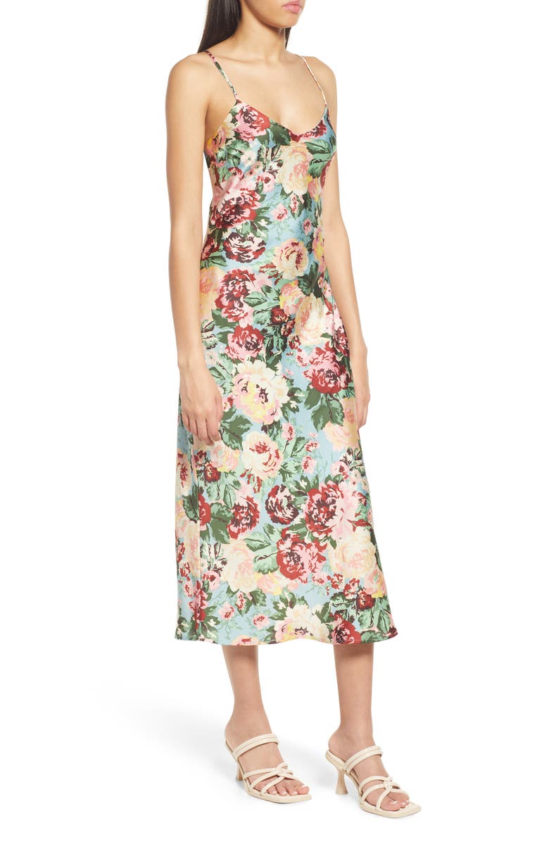 Lost + Wander Emerald Eyes Midi Dress, Alternate, color,