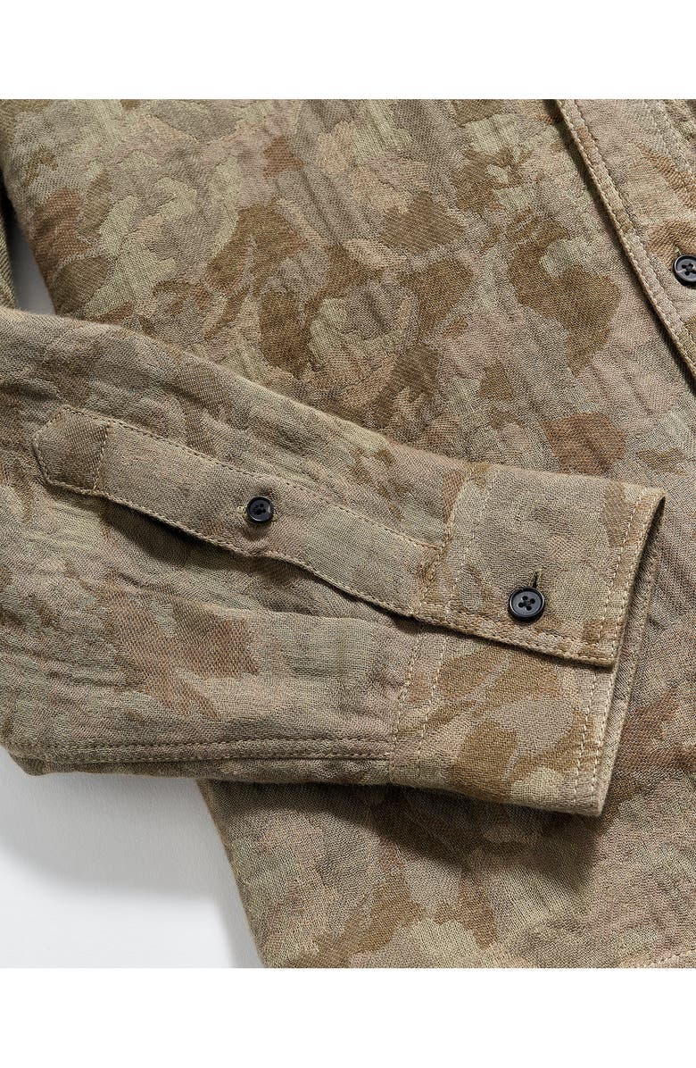 Billy Reid Tuscumbia Standard Fit Jacquard Camo Cotton Button-Up Shirt, Alternate, color,
