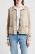 Pendleton Souvenir Blanket Stitch Cotton & Merino Wool Cardigan