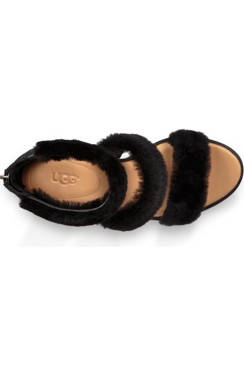 UGG<sup>®</sup> Dey Rey Genuine Shearling Sandal, Alternate, color,