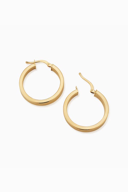 Oradina 14k Gold Forever Hoops In Yellow Gold