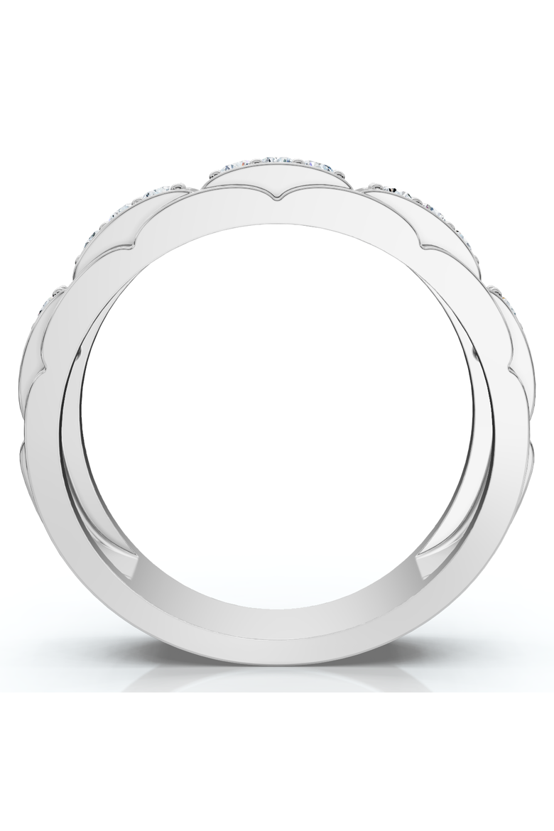 VS .54Ct Mens Natural Diamond Wedding Ring 14k Gold Anniversary Band, Alternate, color, 14k White Gold
