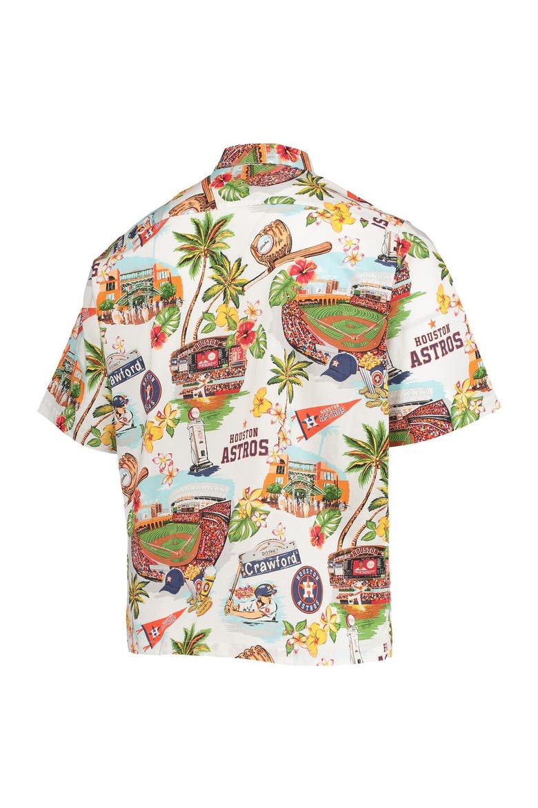 Men's Reyn Spooner White Houston Astros Scenic Button-Up Shirt, Alternate, color, White