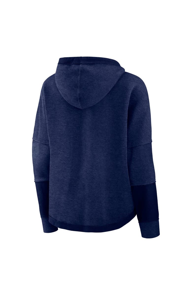 FANATICS Women's Fanatics Branded Heather Deep Sea Blue Seattle Kraken Lux Lounge Helmet Arch Pullover Hoodie, Alternate, color, 