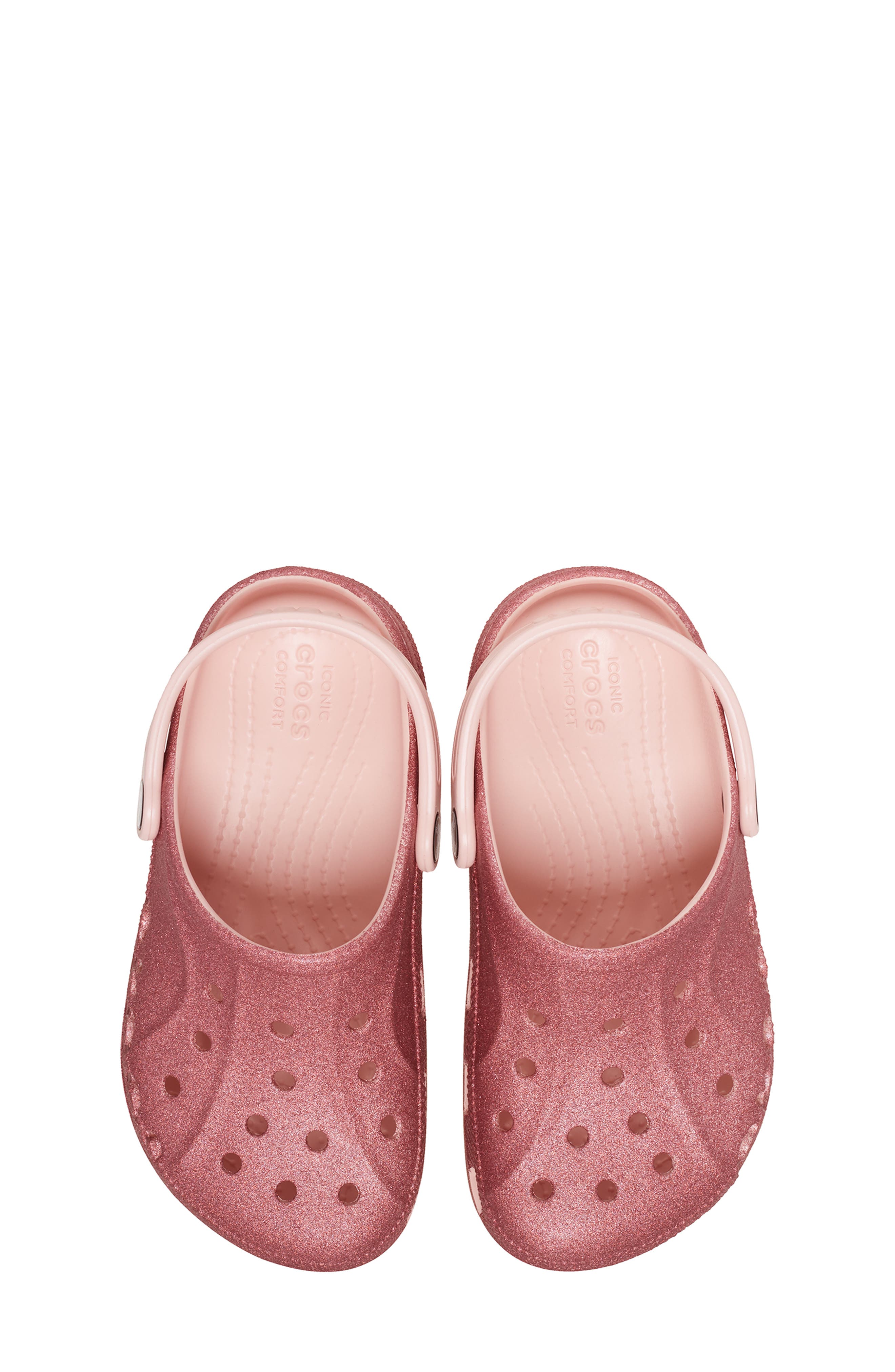 CROCS Kids' Baya Glitter Clog, Alternate, color, Pink Rose