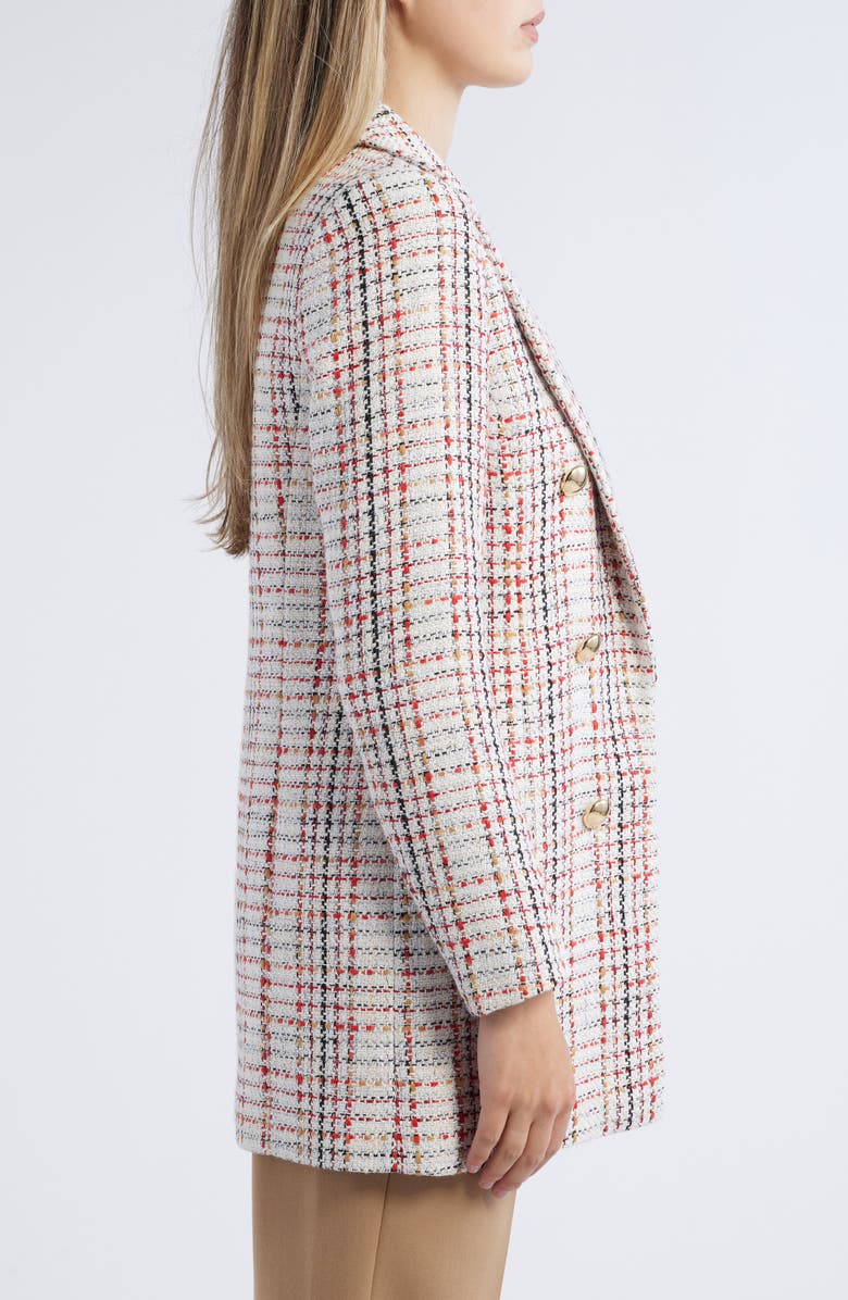 Anne Klein Tweed Double Breasted Jacket, Alternate, color,