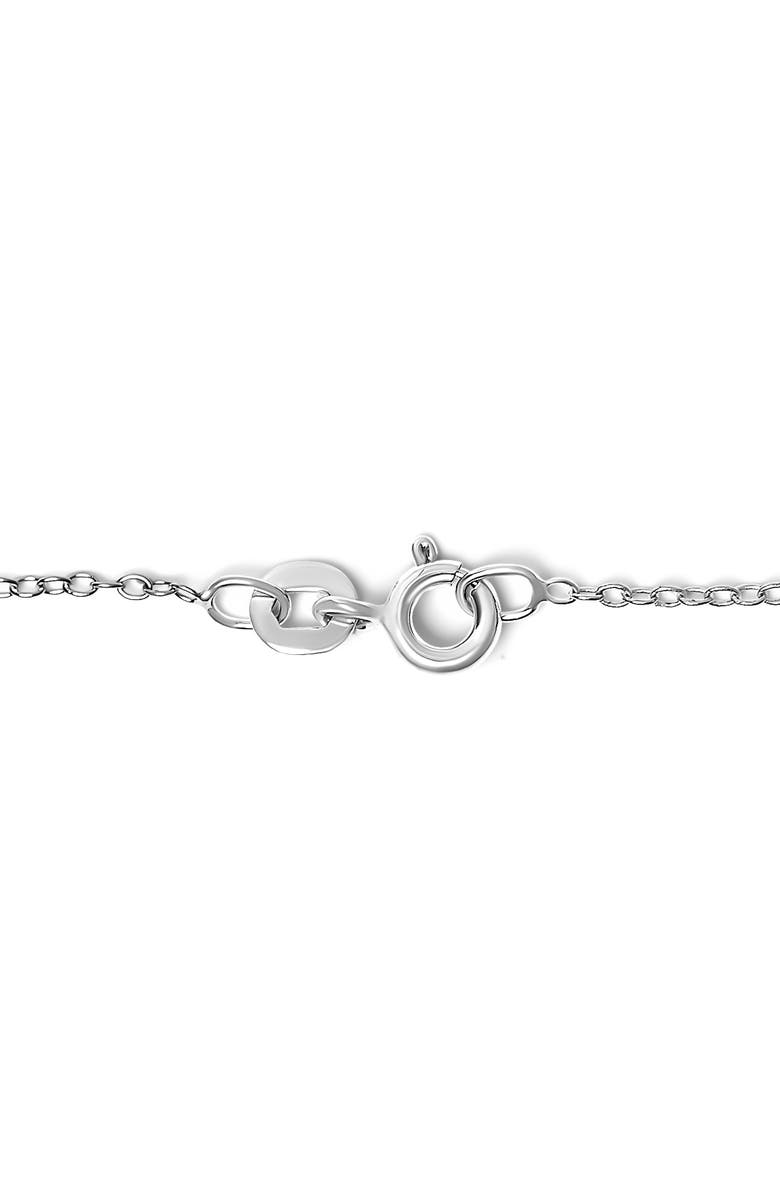 Haus of Brilliance Silver Diamond Accent MOM Charm Bracelet, Alternate, color, White