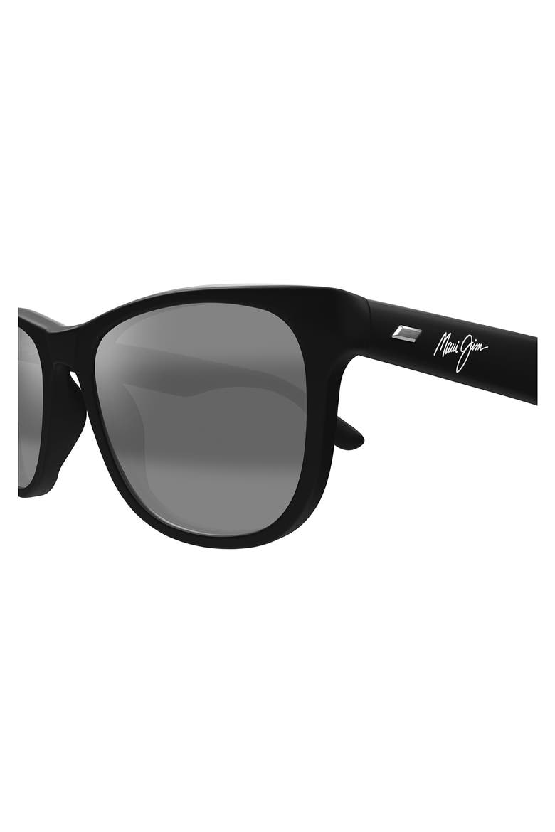 Kikonia XL 53mm Wraparound Rectangular Sunglasses, Alternate, color, MATTE BLACK/ NEUTRAL GREY