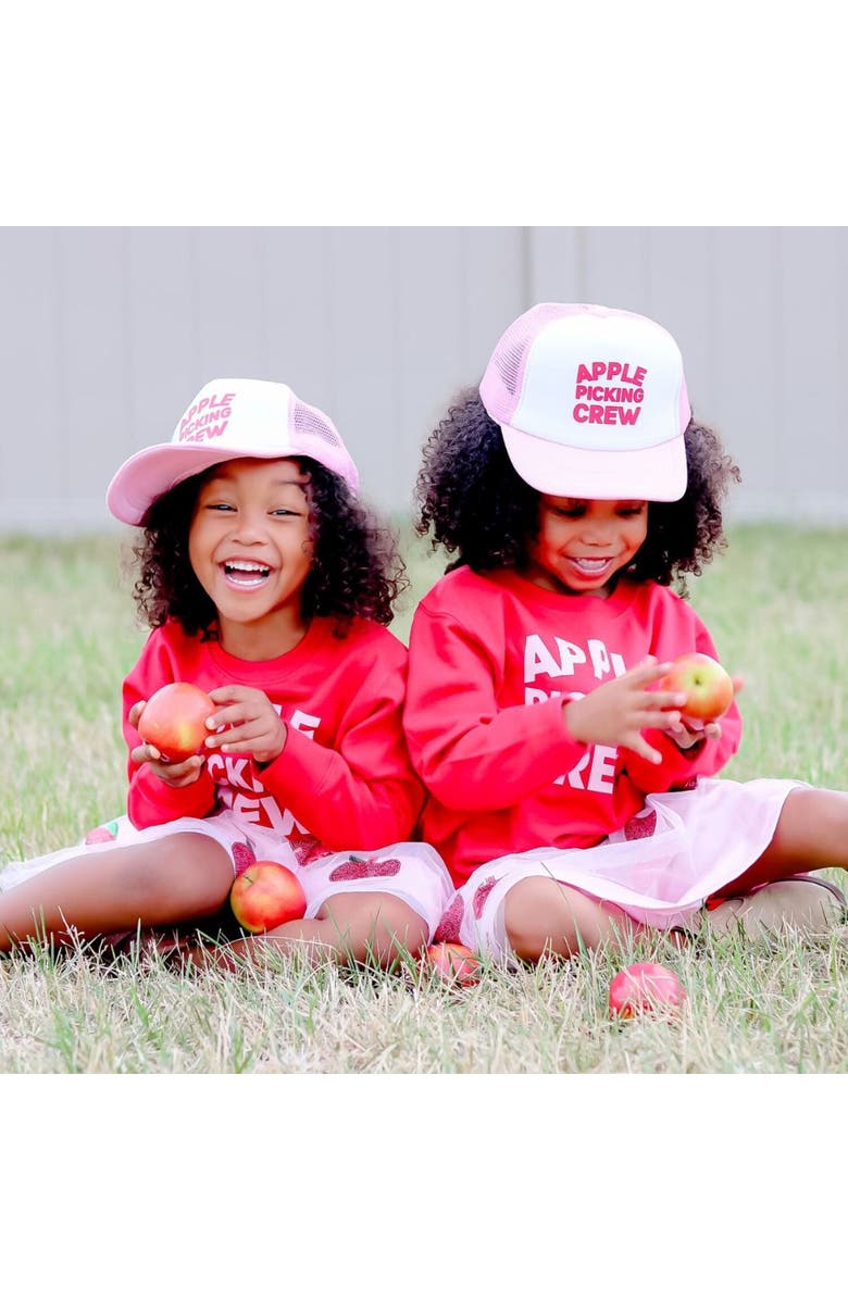 Sweet Wink Apple Picking Crew Sweatshirt, Alternate, color, Red