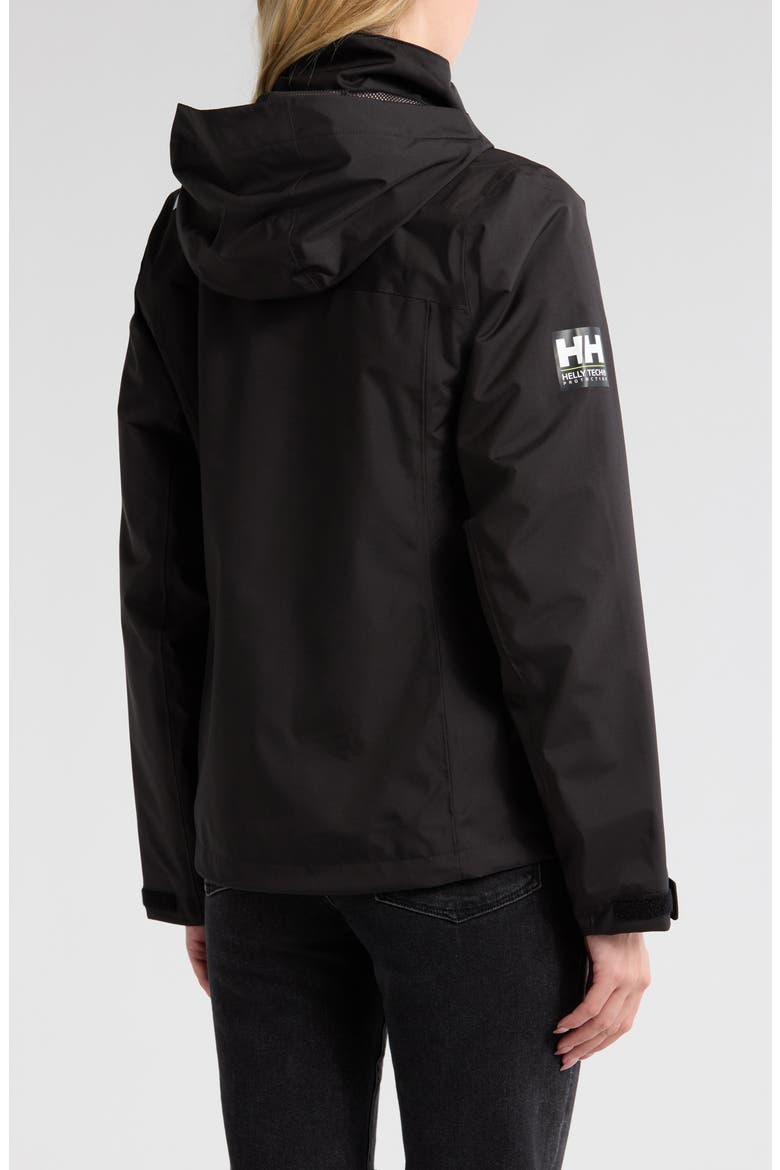 Crew 2.0 Waterproof Midlayer Hooded Sailing Jacket, Alternate, color, BLACK