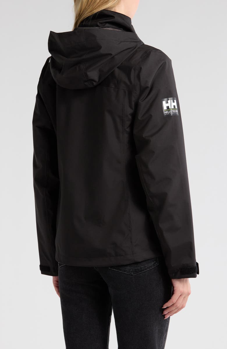Helly Hansen Crew 2.0 Waterproof Midlayer Hooded Sailing Jacket, Alternate, color, Black