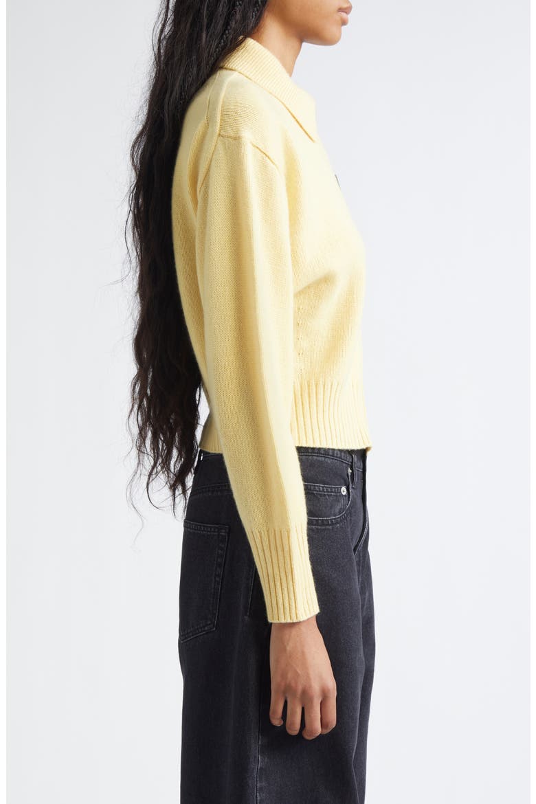 Rocia Cashmere Crop Cardigan, Alternate, color, PALE YELLOW