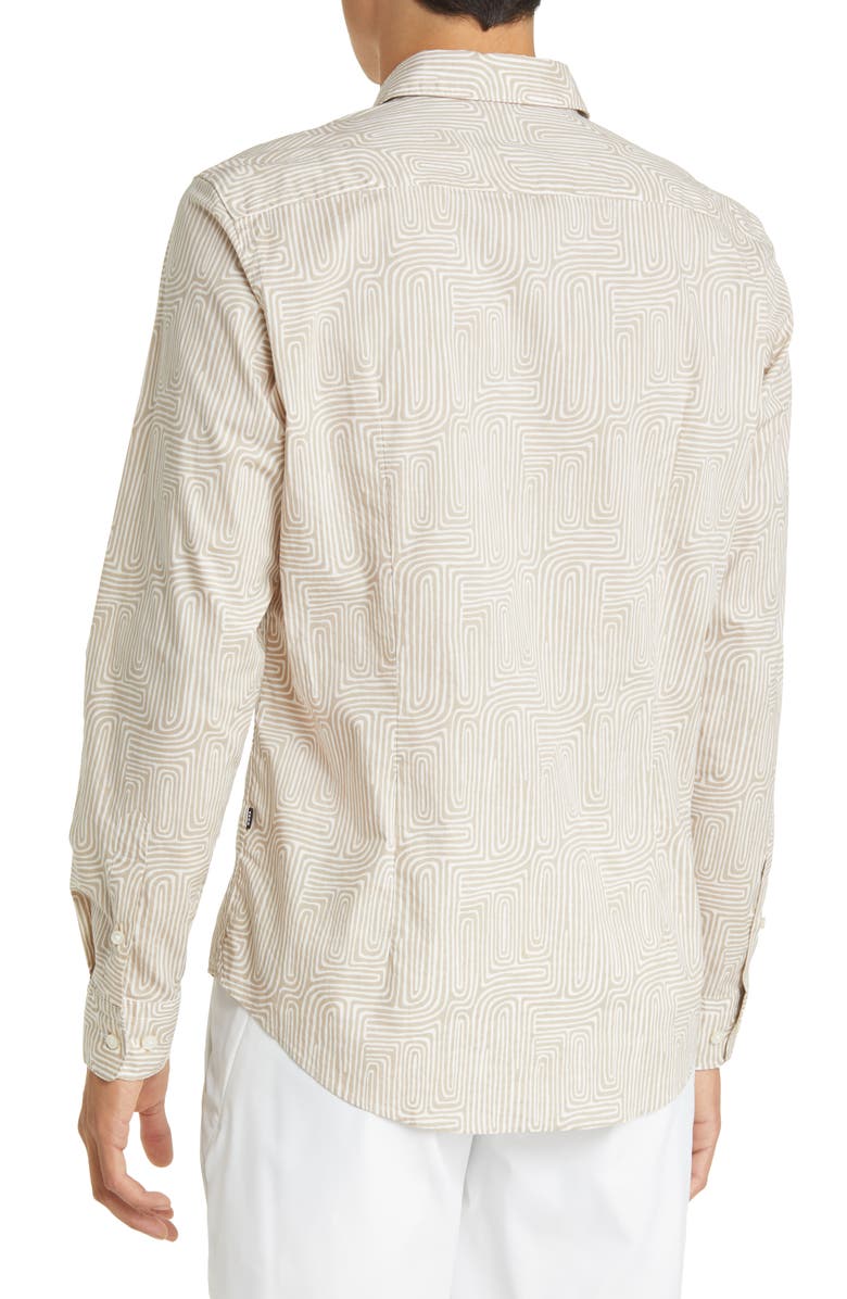 BOSS Ronni Slim Fit Stretch Cotton Button-Up Shirt, Alternate, color, 