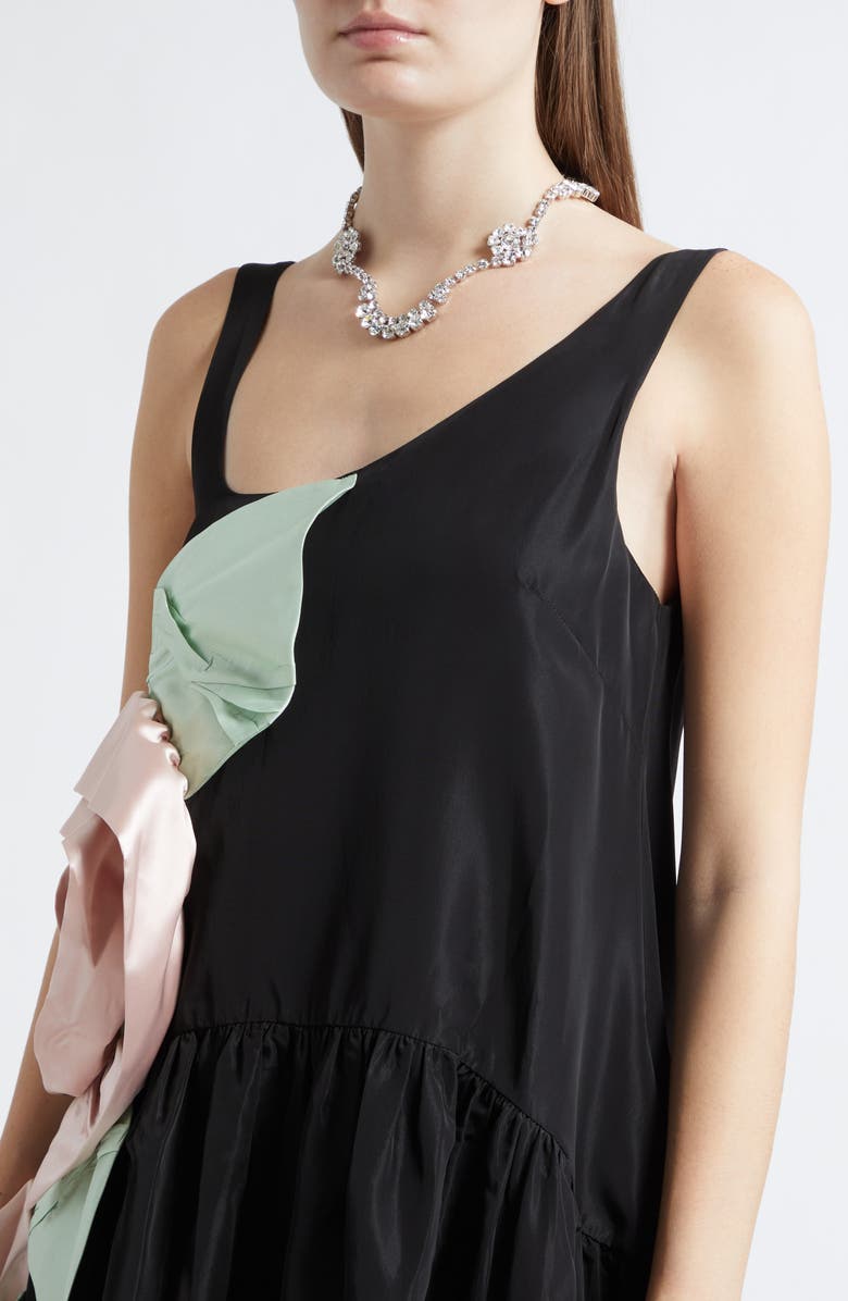 Simone Rocha Scalloped Crystal Sepal Necklace, Alternate, color, Crystal