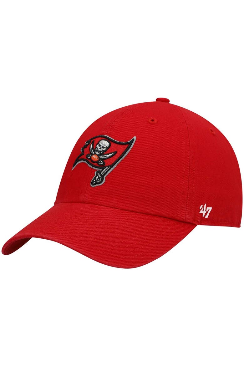 Men's '47 Red Tampa Bay Buccaneers Primary Logo Clean Up Adjustable Hat, Main, color, RED