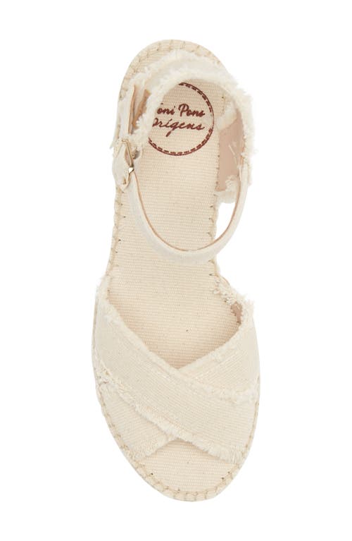 Toni Pons Irina Ankle Strap Wedge Sandal In Ecru Fabric