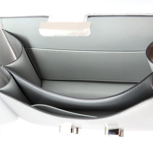 Pre-owned Hermes Hermes Constance Nm Bag Metallic Chevre Chamkilight 18 In Silver