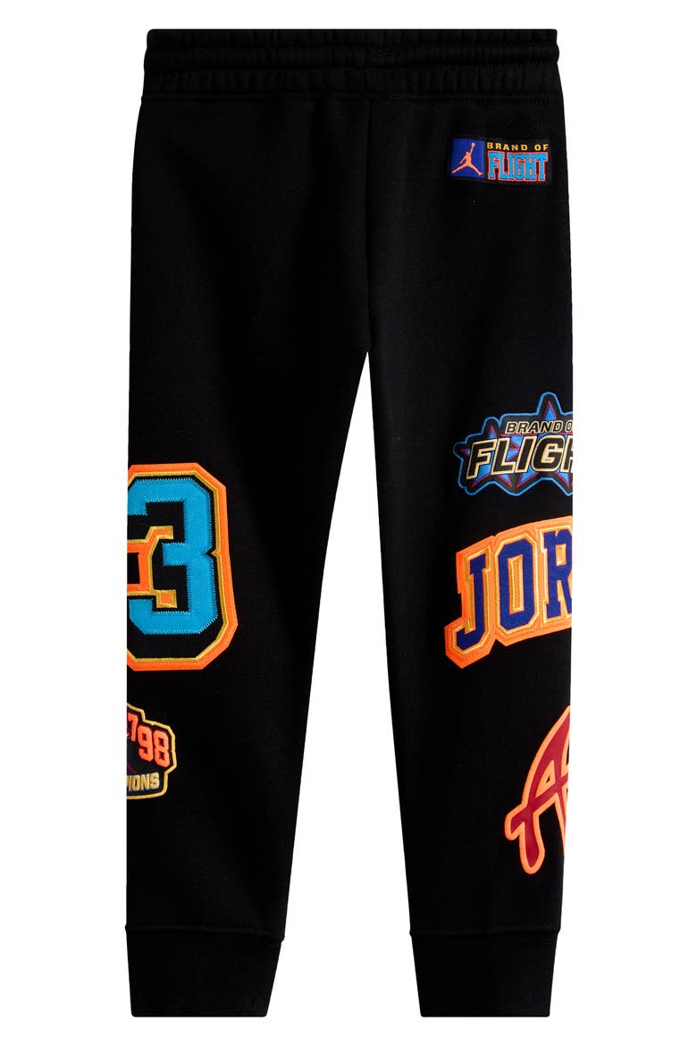 Kids' Jordan Fleece Sweatpants, Alternate, color, BLACK
