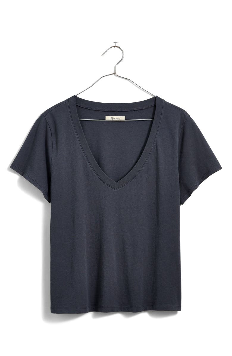Madewell Softfade Cotton V-Neck Crop T-Shirt, Alternate, color, 