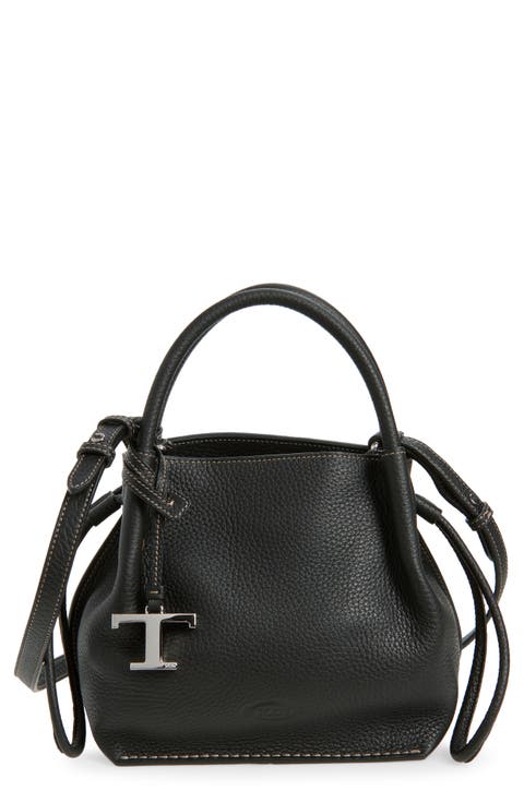 Small Buz Leather Bucket Bag