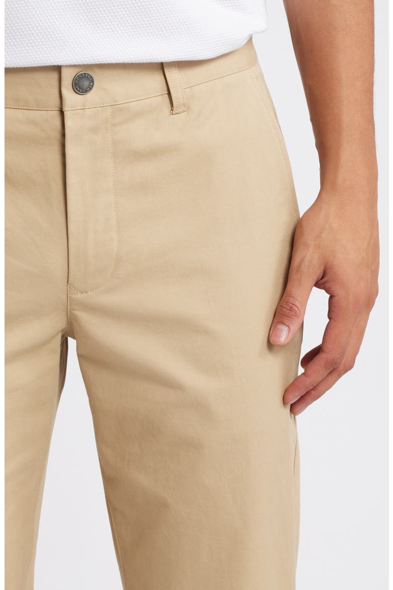 Washed Stretch Cotton Chinos, Alternate, color, CORNSTALK