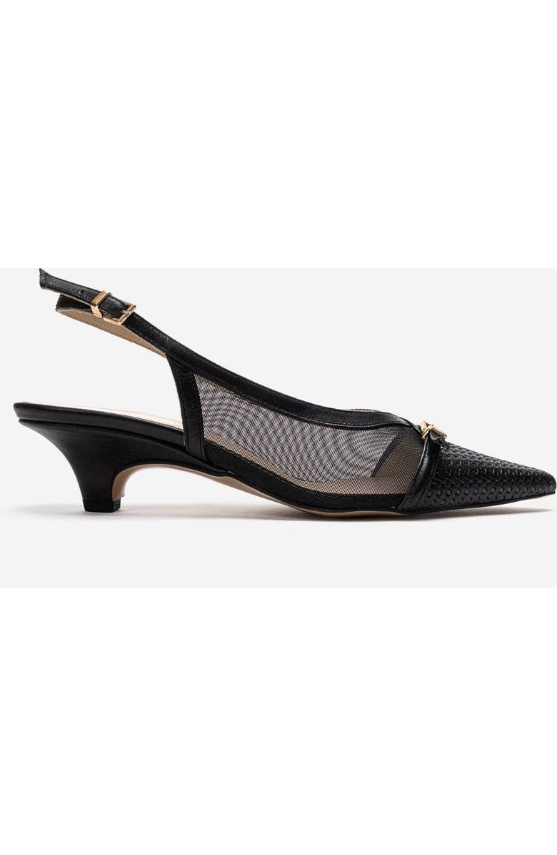 Prologue Shoes Laviera Mesh Slingback Pump, Alternate, color, Black