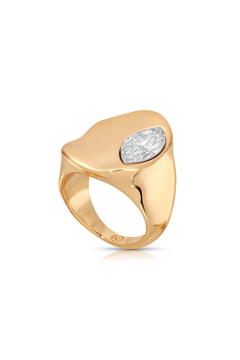 Liquid Crystal Statement Ring, Main, color, GOLD
