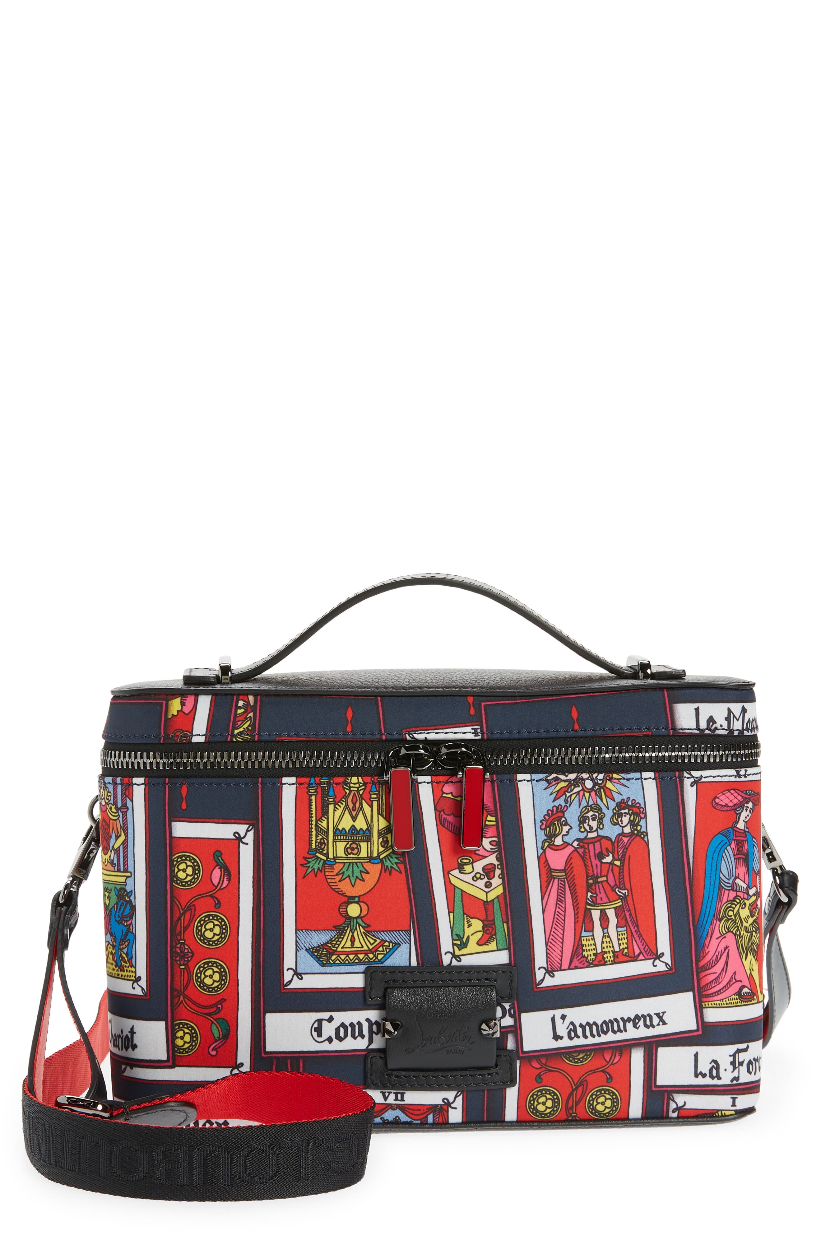 Christian Louboutin Kypipouch Tarot Print Crossbody Bag, Main, color, 