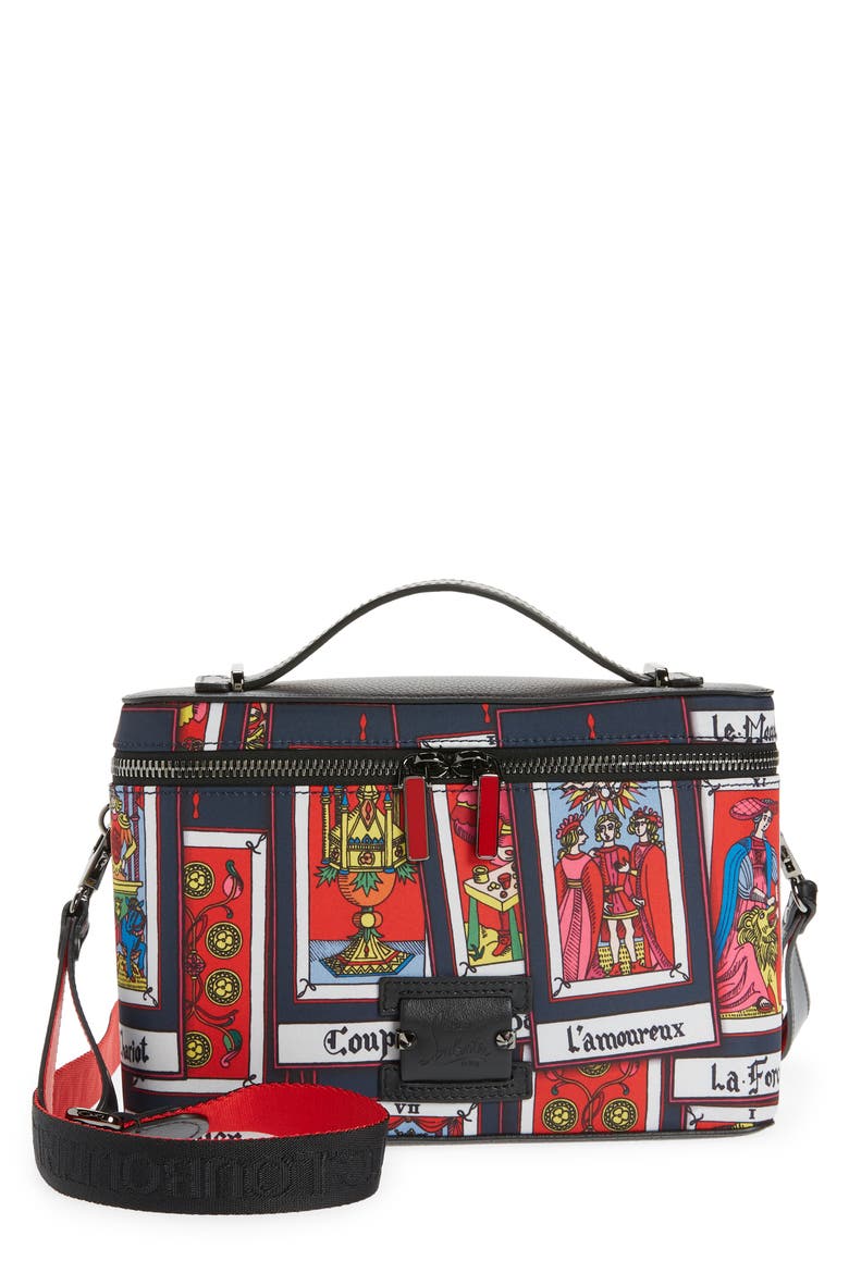 Kypipouch Tarot Print Crossbody Bag, Main, color, BLACK-MULTI/ BLACK/ GUN METAL