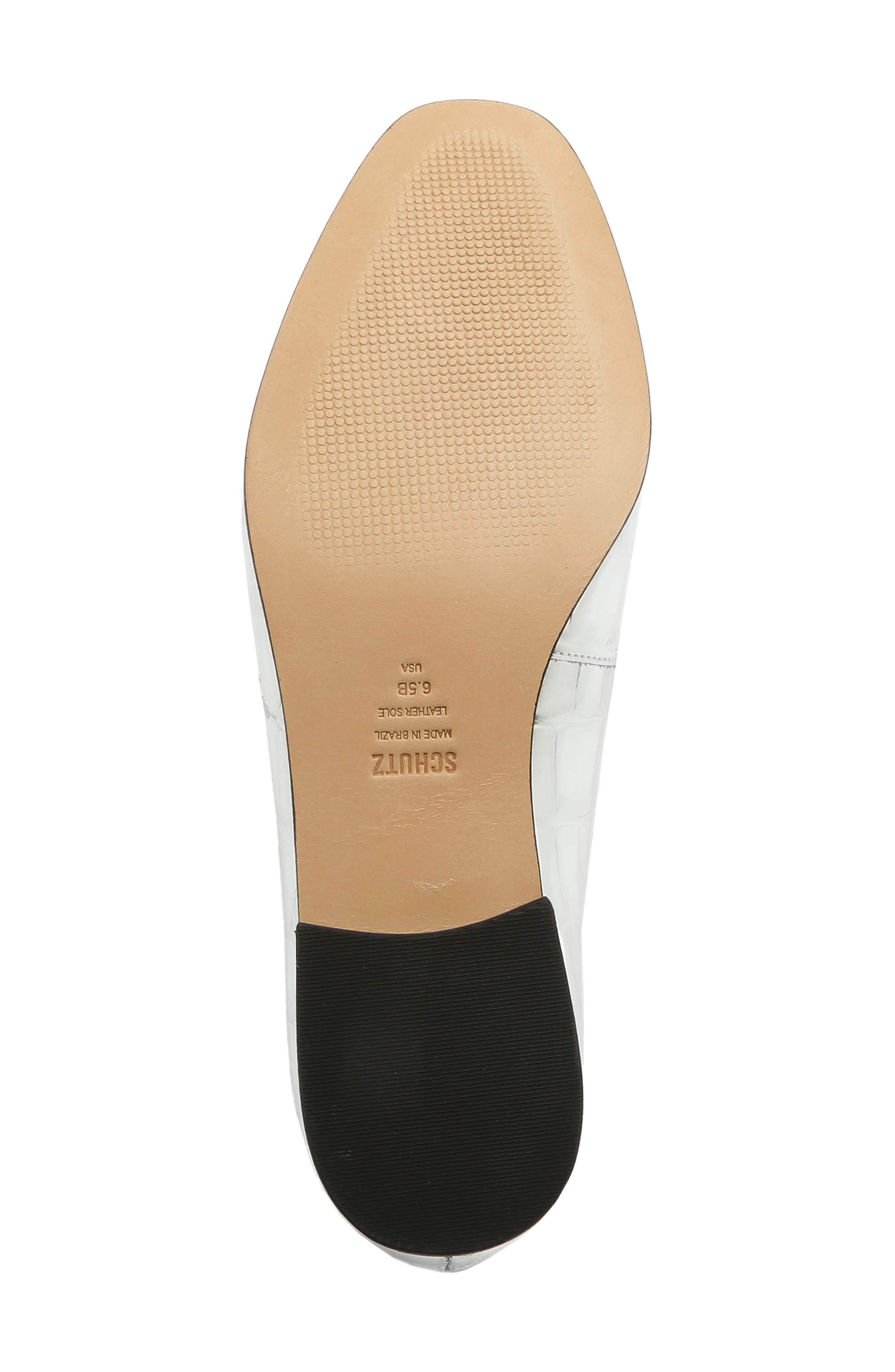 Schutz Flor Croc Embossed Metallic Loafer, Alternate, color, 