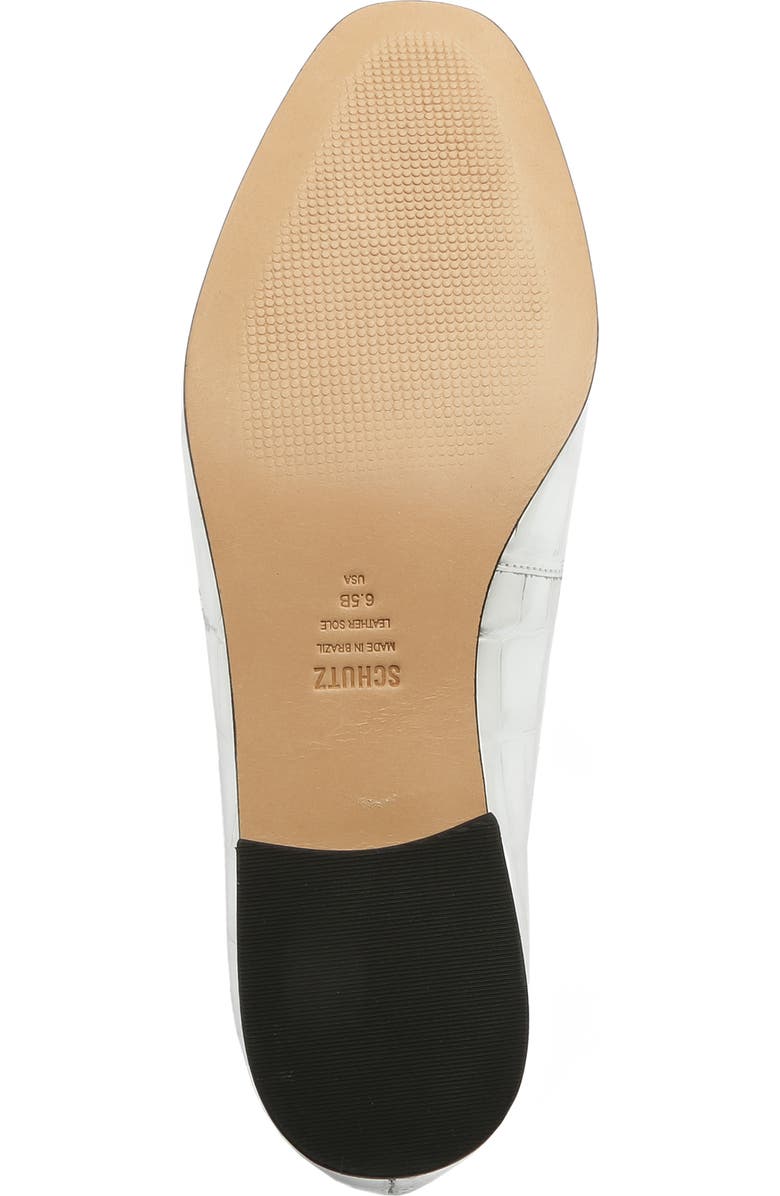Schutz Flor Croc Embossed Metallic Loafer, Alternate, color,